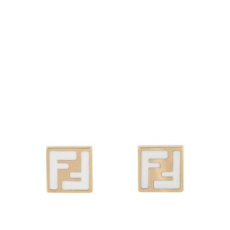 fendi 耳環|Forever FENDI耳環 金色飾面 金色 .